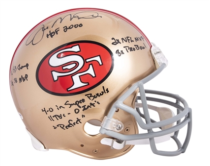 Joe Montana Signed And Inscribed 49ers Pro-Line Helmet (PSA/DNA)
